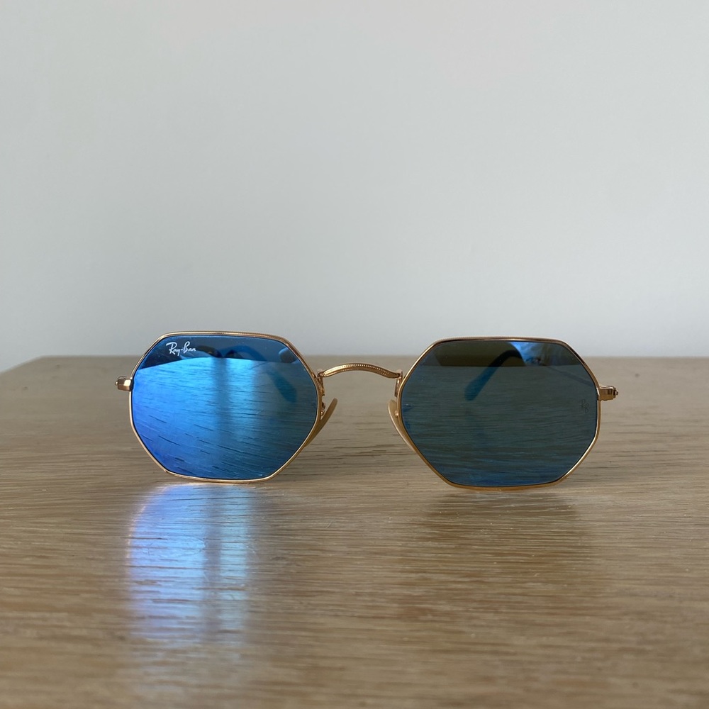 Ray-Ban Unisex Octagonal Classic Mirrored Sunglasses